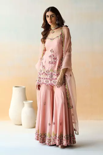Onion Pink Tunic & Sharara Set