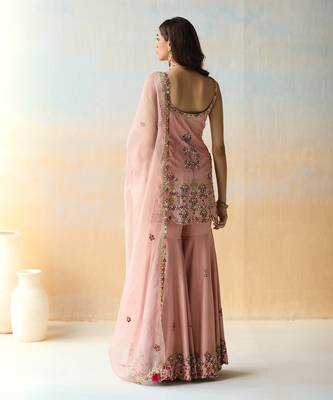 Onion Pink Tunic & Sharara Set 5