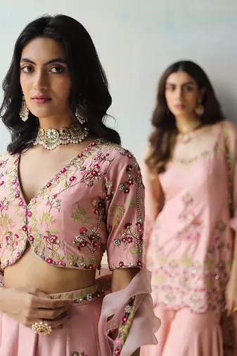Onion Pink Tunic & Sharara Set