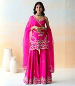 Fuchsia Pink Tunic & Sharara Set