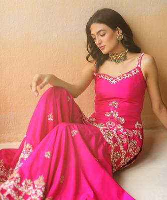 Fuchsia Pink Tunic & Sharara Set 2