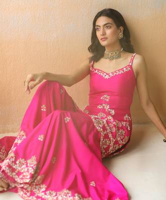 Fuchsia Pink Tunic & Sharara Set 3
