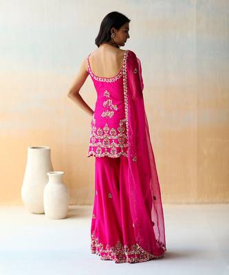 Fuchsia Pink Tunic & Sharara Set 4