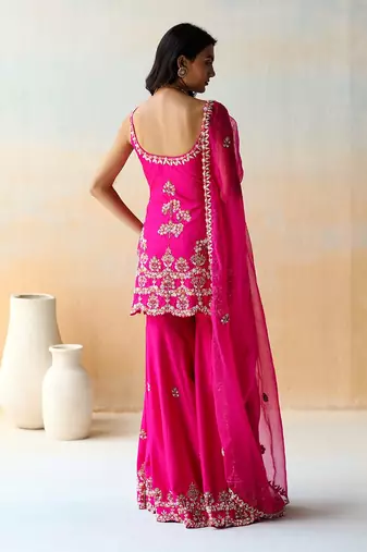 Fuchsia Pink Tunic & Sharara Set