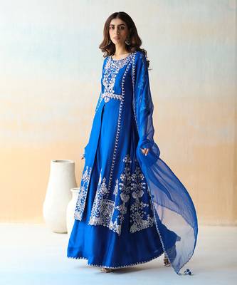 Cobalt Blue Kurta & Sharara Set 6