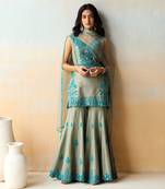 Sea Salt Green Tunic & Sharara Set