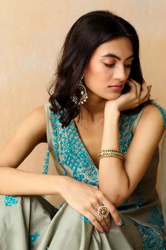 Sea Salt Green Tunic & Sharara Set
