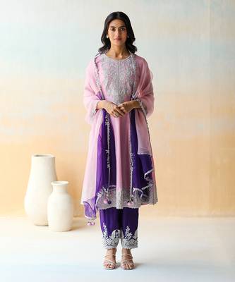 Lilac & Purple  Kurta Set 1