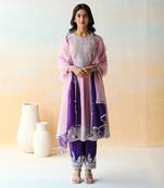 Lilac & Purple  Kurta Set