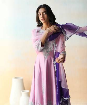 Lilac & Purple  Kurta Set 3