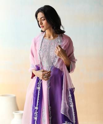 Lilac & Purple  Kurta Set 4