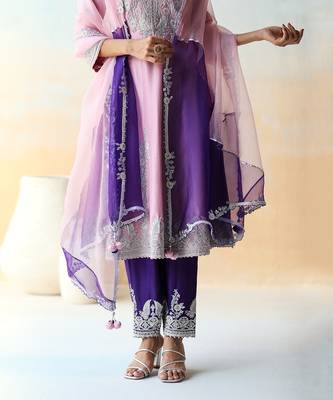 Lilac & Purple  Kurta Set 5