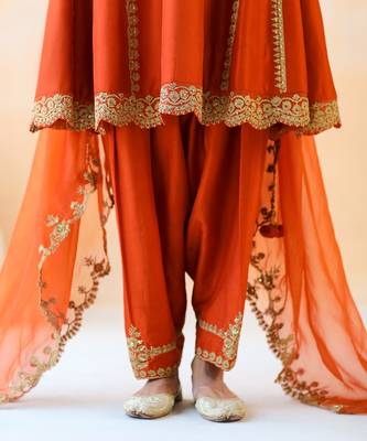Fire Orange Kurta Set 2