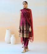 Burgundy Anarkali Set