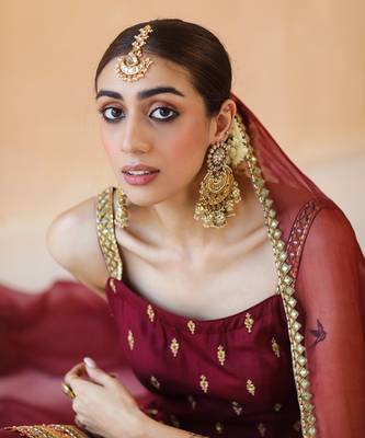 Burgundy Anarkali Set 5