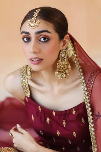 Burgundy Anarkali Set