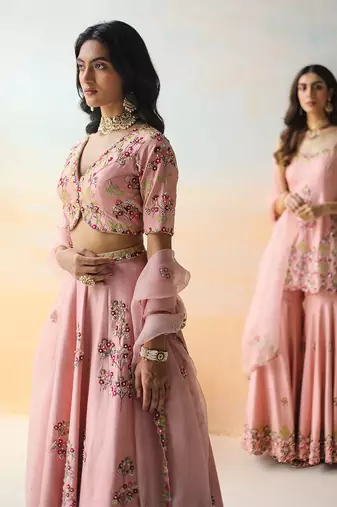 Onion Pink Lehenga Set