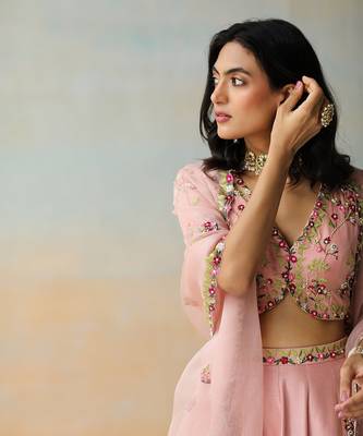 Onion Pink Lehenga Set 5
