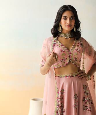 Onion Pink Lehenga Set 6