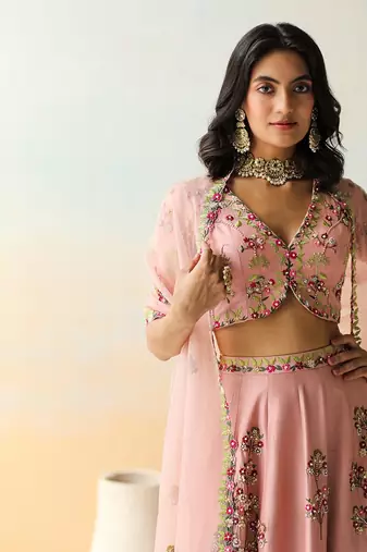 Onion Pink Lehenga Set