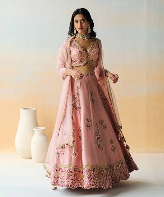 Onion Pink Lehenga Set 8