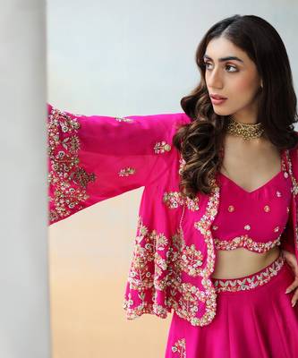 Fuchsia Pink Lehenga Set 3