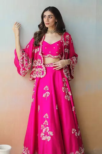 Fuchsia Pink Lehenga Set