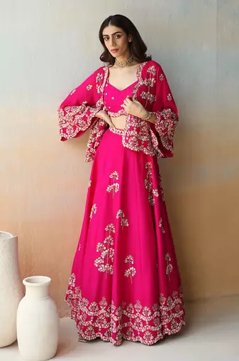 Fuchsia Pink Lehenga Set
