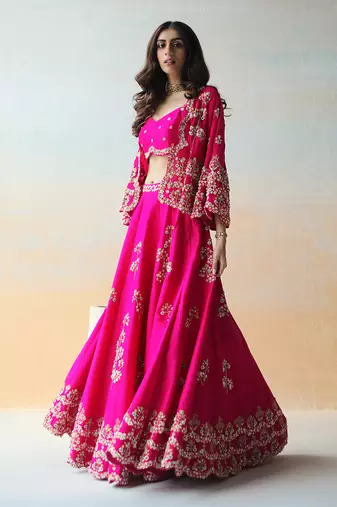 Fuchsia Pink Lehenga Set