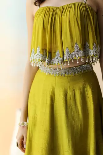 Lime Green Lehenga Set
