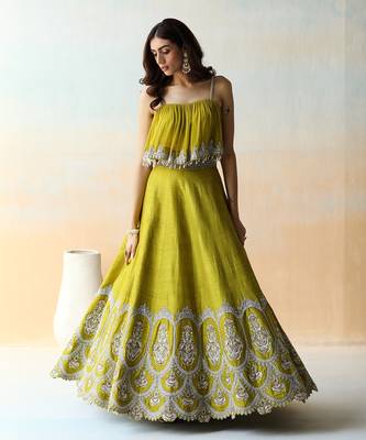 Lime Green Lehenga Set 4