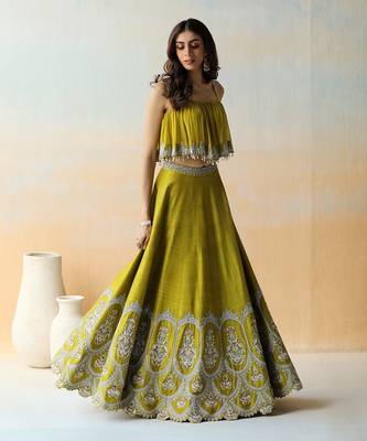Lime Green Lehenga Set 5