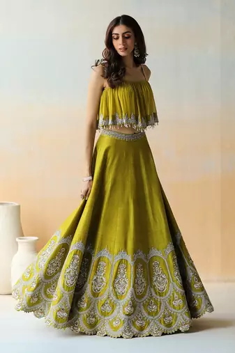 Lime Green Lehenga Set