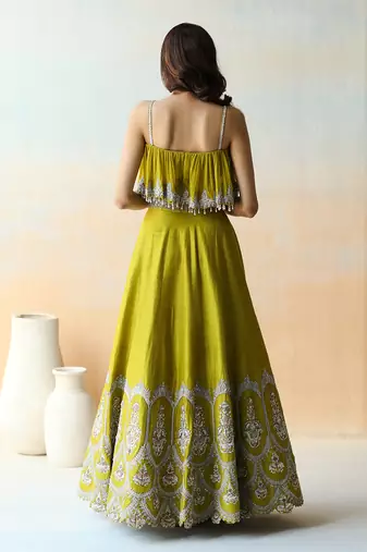 Lime Green Lehenga Set
