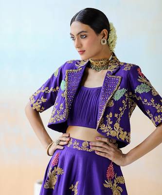 Bright Purple Lehenga Set 2