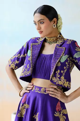Bright Purple Lehenga Set
