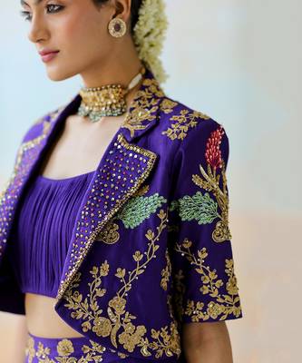 Bright Purple Lehenga Set 3