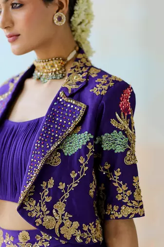 Bright Purple Lehenga Set