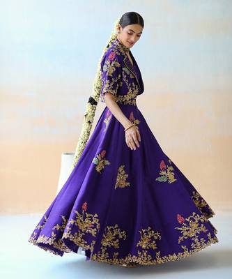 Bright Purple Lehenga Set 5