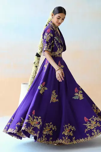 Bright Purple Lehenga Set