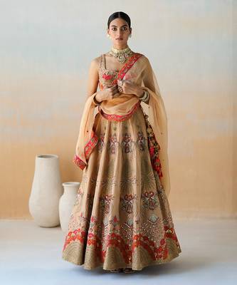 Dull Gold Lehenga Set 1