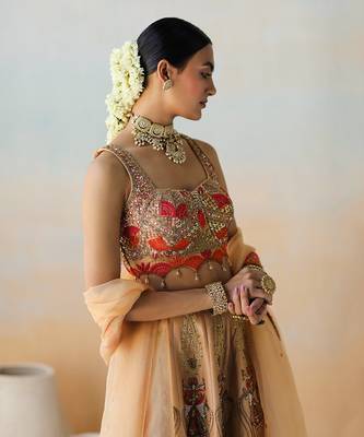 Dull Gold Lehenga Set 3