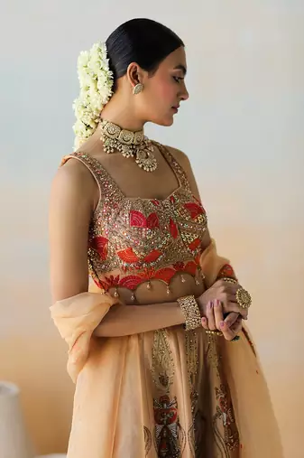 Dull Gold Lehenga Set
