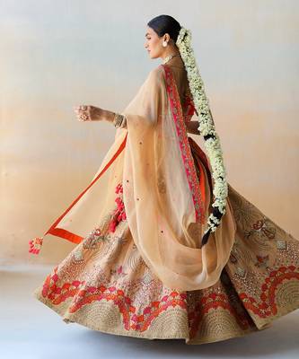 Dull Gold Lehenga Set 4