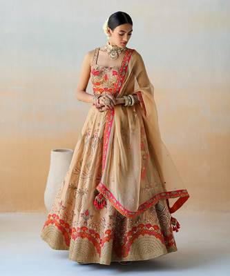 Dull Gold Lehenga Set 5
