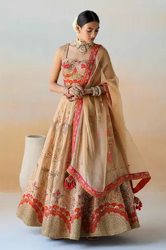 Dull Gold Lehenga Set