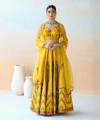 Mango Yellow Lehenga Set 1