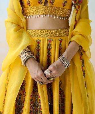 Mango Yellow Lehenga Set 2