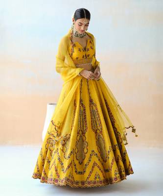 Mango Yellow Lehenga Set 3