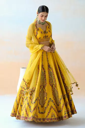 Mango Yellow Lehenga Set